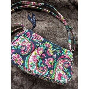 Vera Bradley Frannie Mini Petal Paisley On The Go Quilted Bag Small Purse Womens